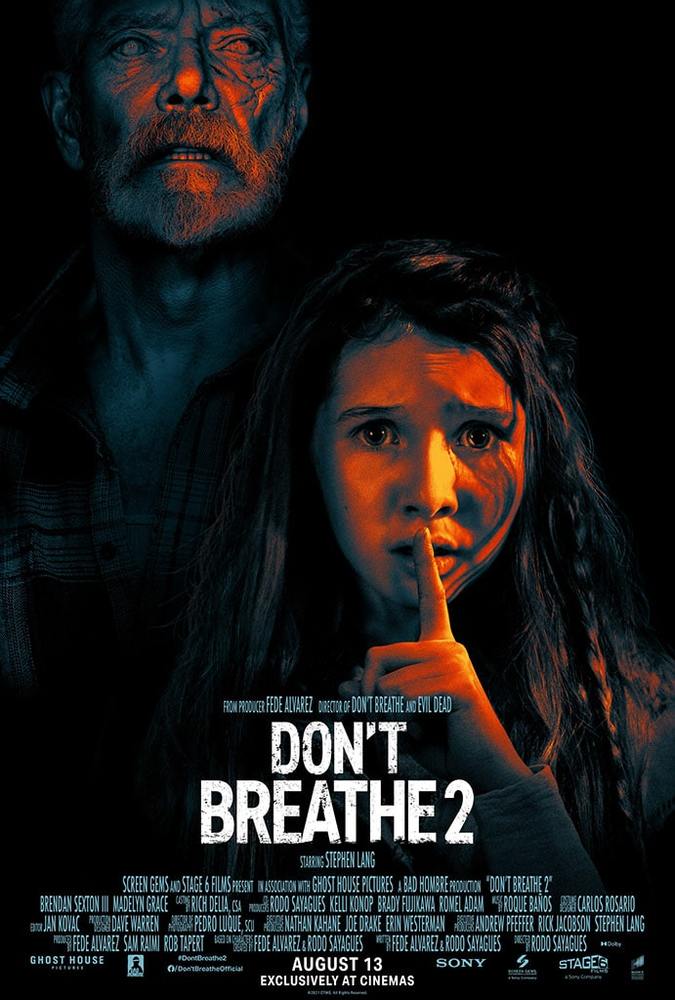 استفان لانگ و مادلین گریس در پوستر فیلم «نفس نکش 2» (Don't Breathe 2)